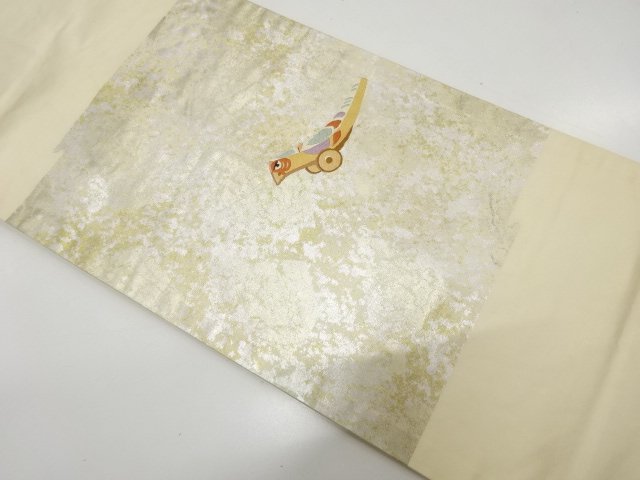 玩具模様　刺繍　名古屋帯